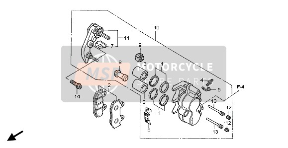 Honda SH150R 2008 FRONT BRAKE CALIPER for a 2008 Honda SH150R